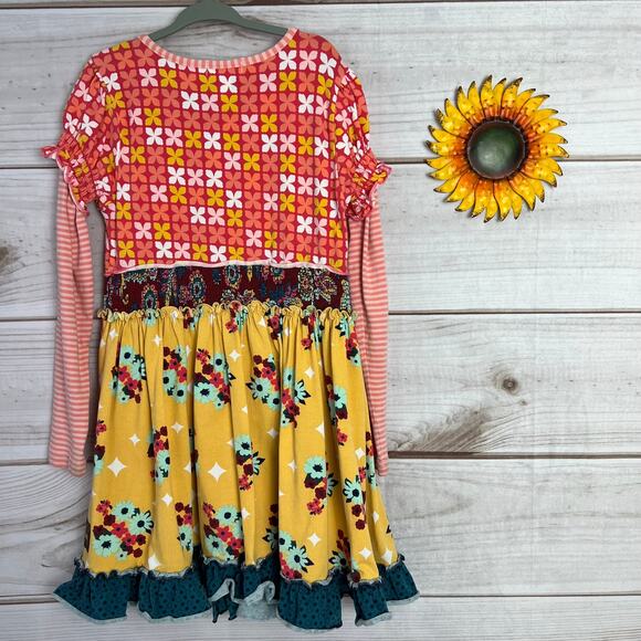 Matilda‎ Jane Girls Annika Floral Print Long Sleeve Dress Size 6 - Picture 2 of 3